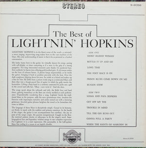 Lightnin' Hopkins - The Best Of Lightnin' Hopkins - 1974