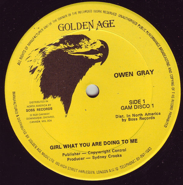 Owen Gray - Girl What You Are Doing To Me
