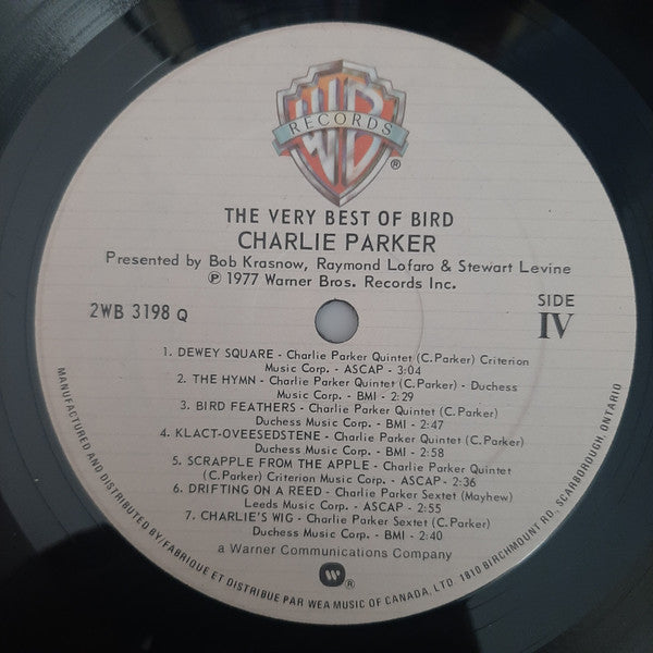 Charlie Parker - The Very Best Of Bird - 1977