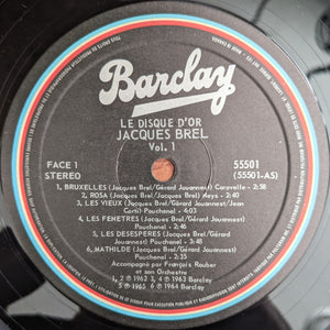 Jacques Brel - Le Disque D'Or - 1979