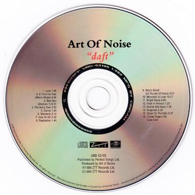 Art Of Noise, The - Daft (CD) - 1998