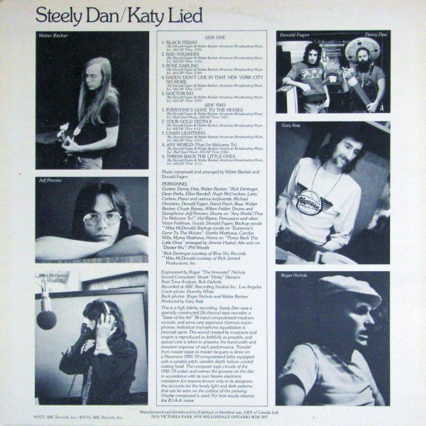 Steely Dan - Katy Lied - 1977