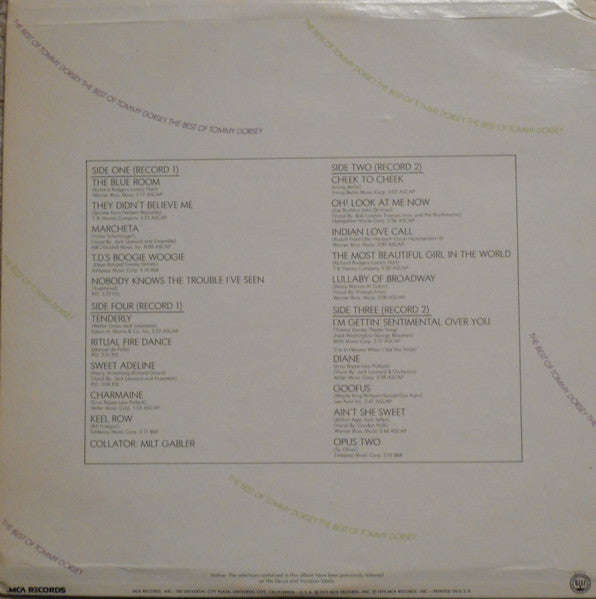 Tommy Dorsey And His Orchestra - The Best Of Tommy Dorsey