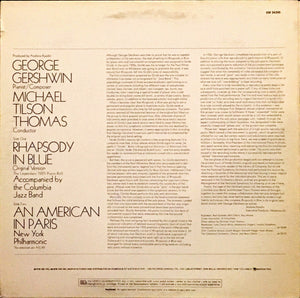 George Gershwin Accompanied By Michael Tilson Thomas Conducting Columbia Jazz Band, The - Rhapsody In Blue (The 1925 Piano Roll) - 1976