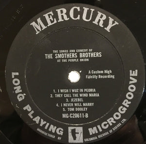The Smothers Brothers - The Songs And Comedy Of The Smothers Brothers At The Purple Onion Vinyl Record