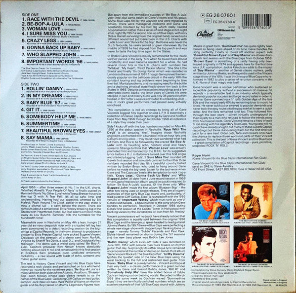 Gene Vincent & His Blue Caps - The Best Of Gene Vincent And His Blue Caps - 1985