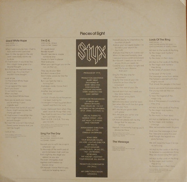 Styx - Pieces Of Eight - 1978