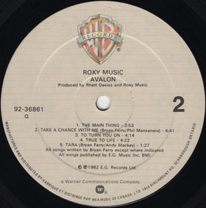 Roxy Music - Avalon - 1982