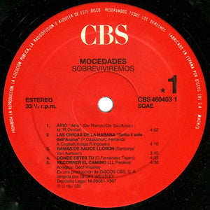 Mocedades - Sobreviviremos - 1987