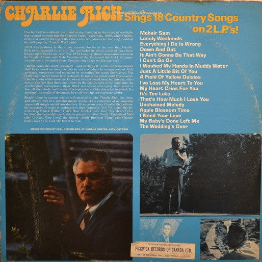 Charlie Rich - Charlie Rich Sings 18 Country Songs On 2 L.P.'s! - 1973