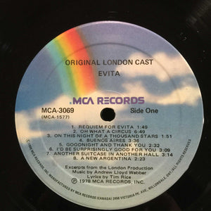 Andrew Lloyd Webber And Tim Rice, David Essex, Elaine Paige, Joss Ackland & Harold Prince - Evita: Original London Cast Recording -