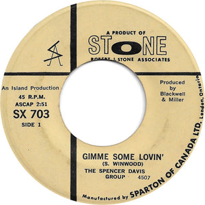 Spencer Davis Group, The - Gimme Some Lovin' - 1966