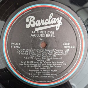 Jacques Brel - Le Disque D'Or - 1979