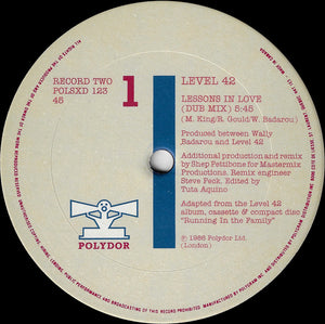 Level 42 - Lessons In Love (Shep Pettibone Remixes) - 1986