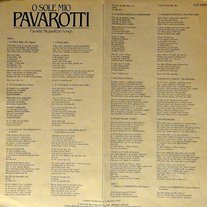Luciano Pavarotti - O Sole Mio Favorite Neapolitan Songs