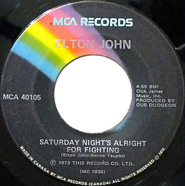 Elton John - Saturday Night's Alright For Fighting - 1973