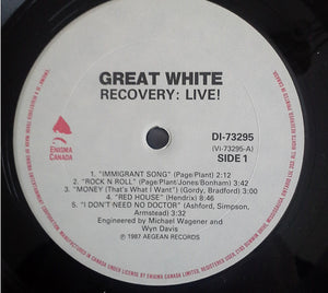 Great White - Recovery: Live! - 1987