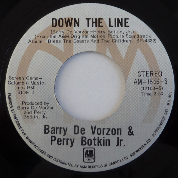 Barry De Vorzon And Perry Botkin Jr. - Nadia's Theme / Down The Line - 1976