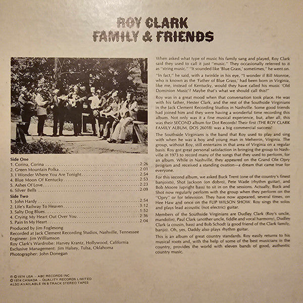 Roy Clark - Family & Friends - 1974