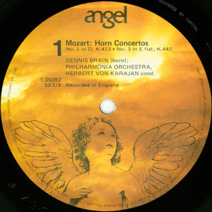 Wolfgang Amadeus Mozart / Dennis Brain, Philharmonia Orchestra, Herbert von Karajan - Horn Concertos -