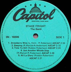 Band, The - Stage Fright - 1980