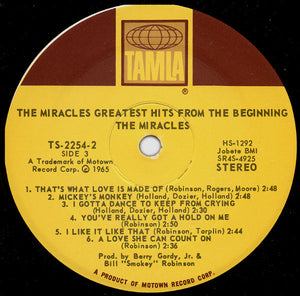 Miracles, The - Greatest Hits From The Beginning - 1965