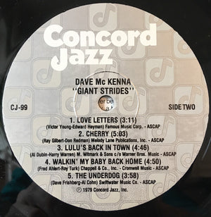 Dave McKenna - Giant Strides - 1979