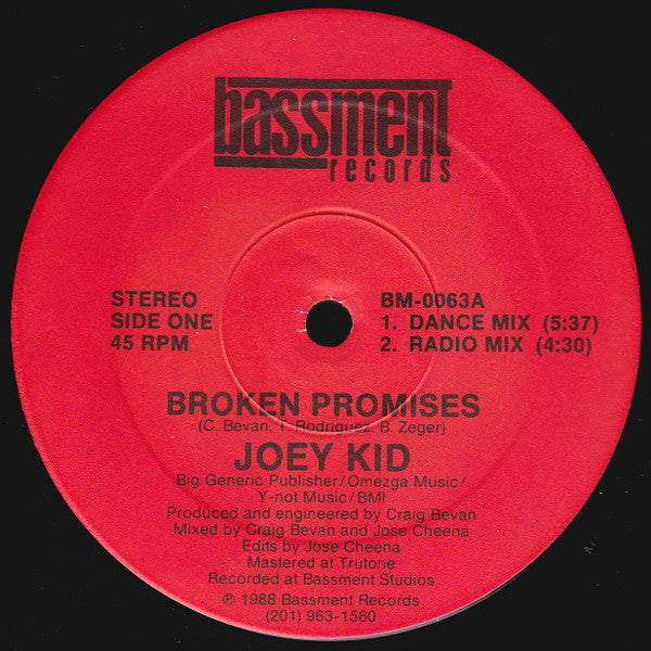 Joey Kid - Broken Promises Vinyl Record
