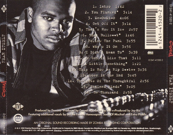 Casual - Fear Itself (CD) - 1994