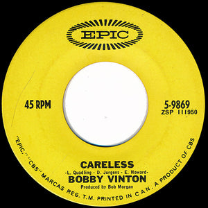 Bobby Vinton - Careless / Satin Pillows Vinyl Record