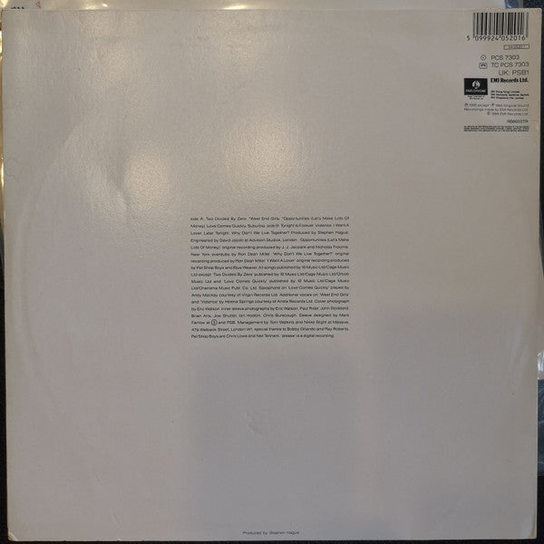 Pet Shop Boys - Please - 1986