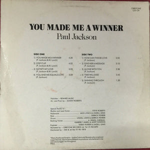 Paul Jackson (12) - You Made Me A Winner
