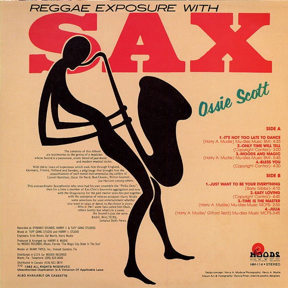 Ossie Scott - Reggae Exposure With Sax