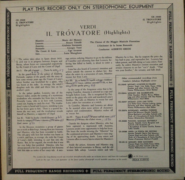 Giuseppe Verdi - Il Trovatore: Highlights