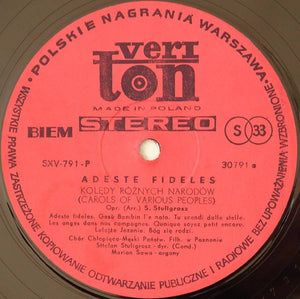 Chór Chłopięcy I Męski Państwowej Filharmonii W Poznaniu - Adeste Fideles... - Kolędy Różnych Narodów (Carols Of Various Peoples)