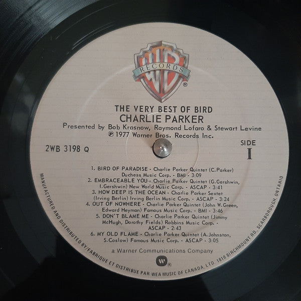 Charlie Parker - The Very Best Of Bird - 1977