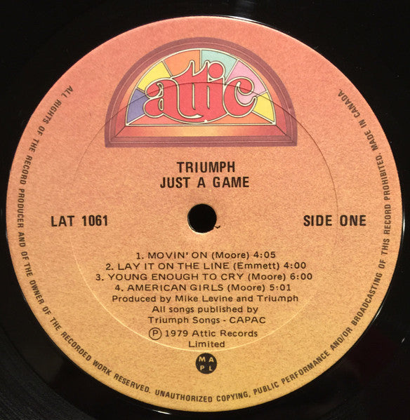 Triumph - Just A Game - 1979