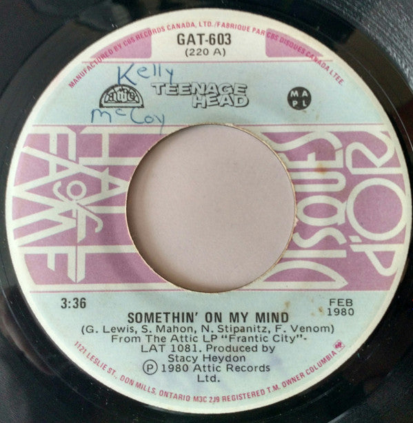 Teenage Head - Somethin' On My Mind