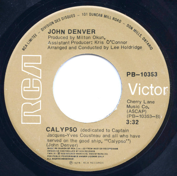John Denver - I'm Sorry / Calypso