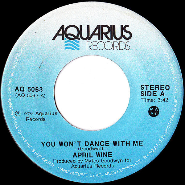 April Wine - You Won't Dance With Me - 1976