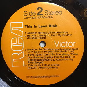 Leon Bibb - This Is Leon Bibb - 1970