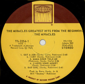Miracles, The - Greatest Hits From The Beginning - 1965