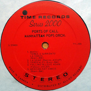 Manhattan Pops Orchestra, The Conducted By Joe Cain - Ports Of Call - 1965