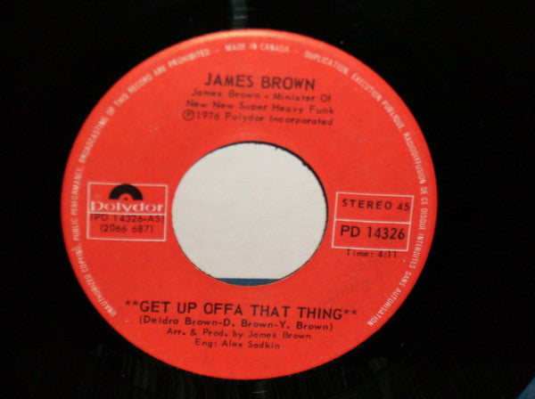 James Brown - Get Up Offa That Thing / Release the Pressure
