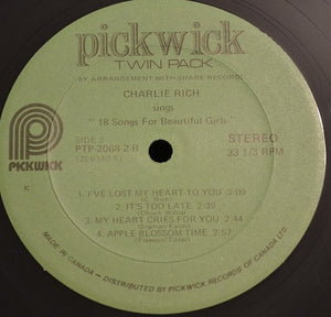 Charlie Rich - Charlie Rich Sings 18 Country Songs On 2 L.P.'s! - 1973