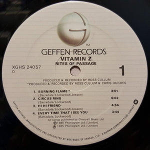 Vitamin Z - Rites Of Passage - 1985