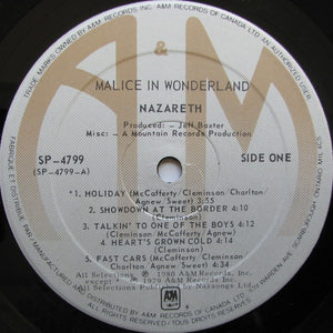 Nazareth - Malice In Wonderland Vinyl Record