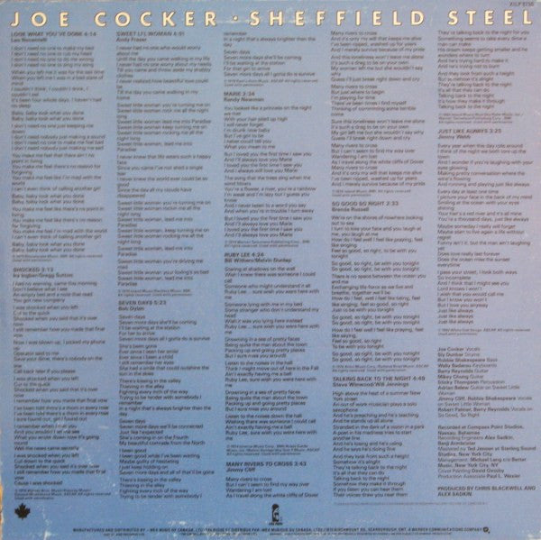 Joe Cocker - Sheffield Steel - 1982