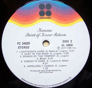 Kansas - Point Of Know Return - 1977