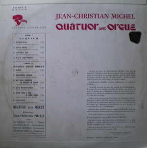 Jean-Christian Michel, Quatuor Avec Orgue - Requiem - 1967